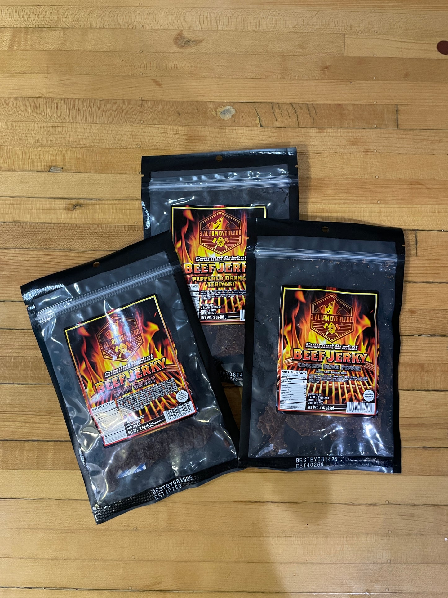 3 Alarm Overland Brisket Beef Spicy And Sweet Jerky