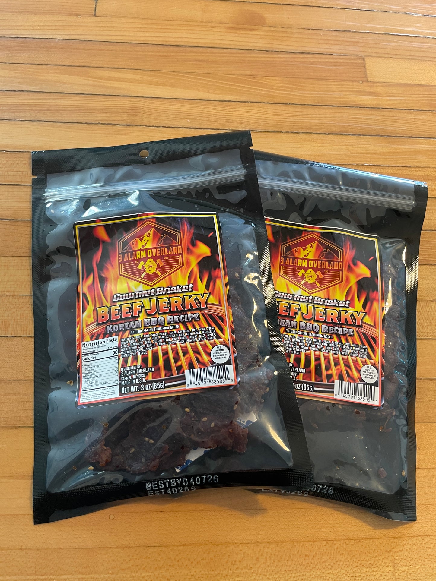 3 Alarm Overland Beef Brisket Korean Barbecue Jerky